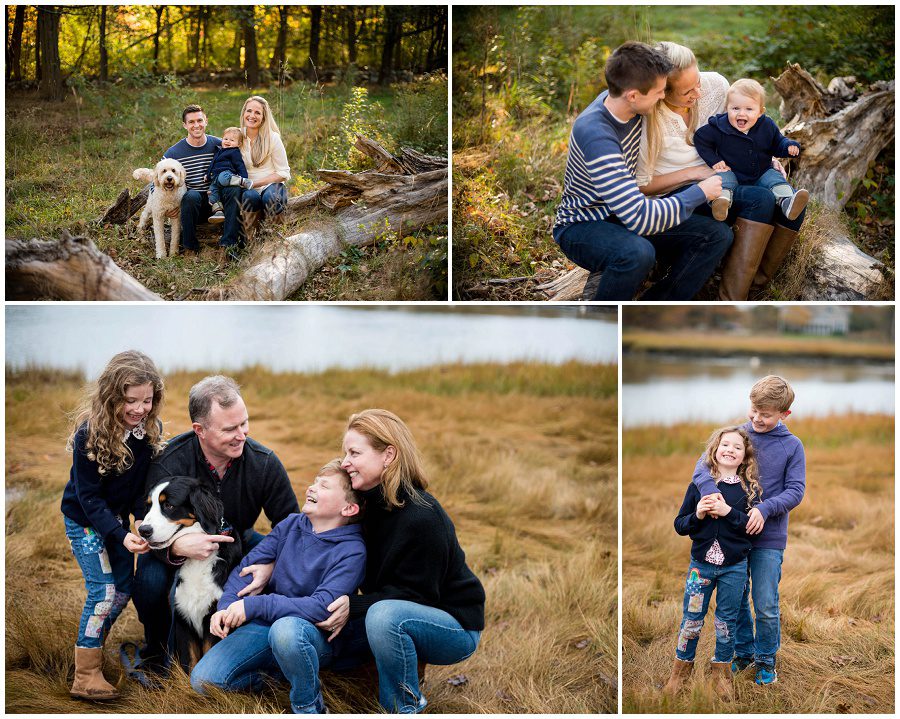 families dressed for fall family sessions