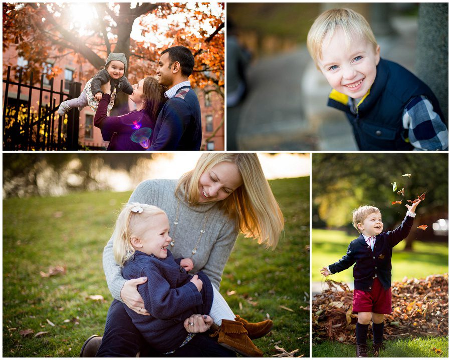 families dressed for fall family sessions