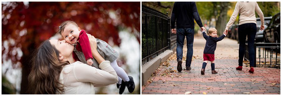 families dressed for fall family sessions