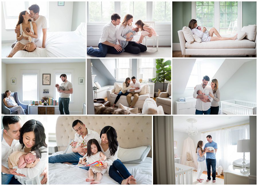 bright and airy homes for lifestyle newborn sessions in Boston