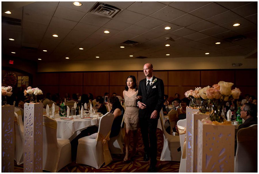 groomsman and bridesmain hei la moon wedding entrance