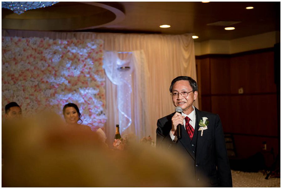 father of groom speech and toast at reception at hei la moon