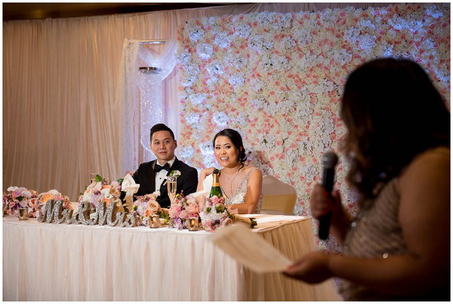 speeches by the maid of honor during reception at hei la moon