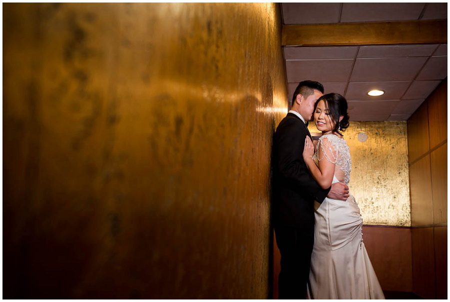 bride and groom portrait at hei la moon during reception of wedding