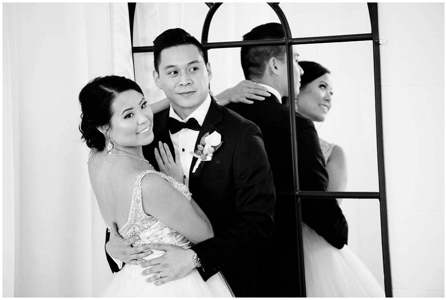 black and white photo of bride and groombride and groom portraits  at Alden Castle in Boston Longwood Wedding Venue