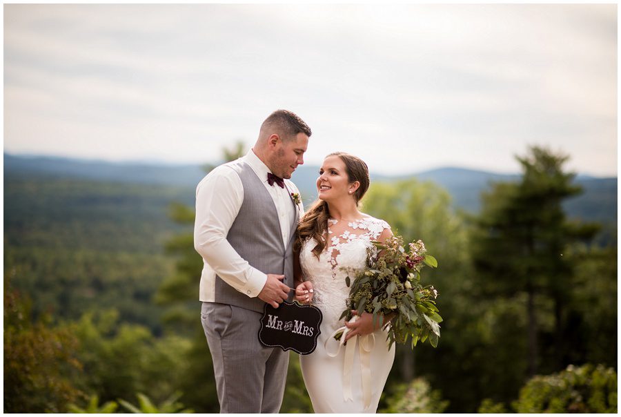 Bride and groom portrait during wedding at Granite Ridge Estate & Barn Wedding