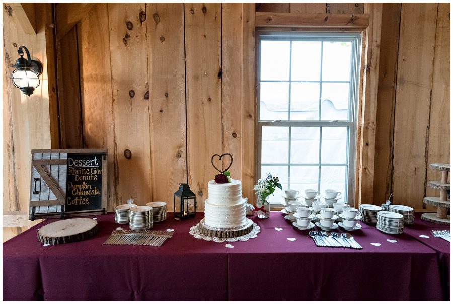 111 Maine Catering Details of reception space at Granite Ridge Estate & Barn Wedding
