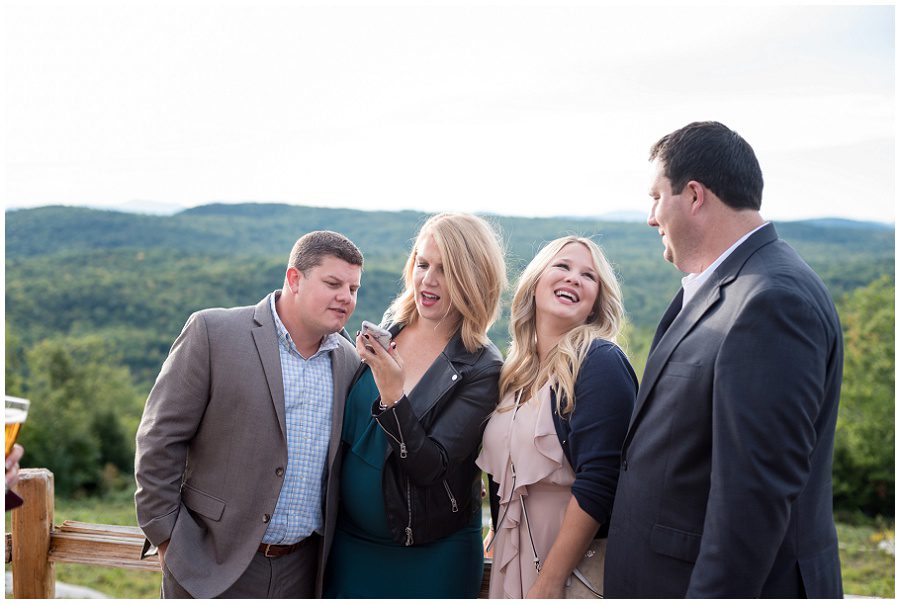 Guests at cocktail hour at Granite Ridge Estate & Barn Wedding