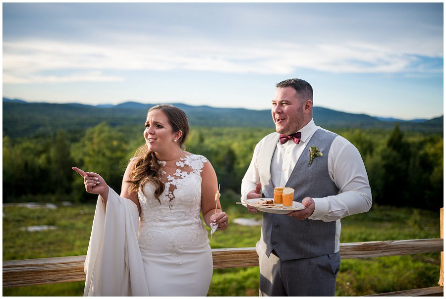 Bride and groom at reception at Granite Ridge Estate & Barn Wedding