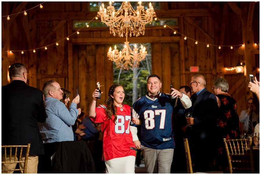 Bride and groom at reception at Granite Ridge Estate & Barn Wedding