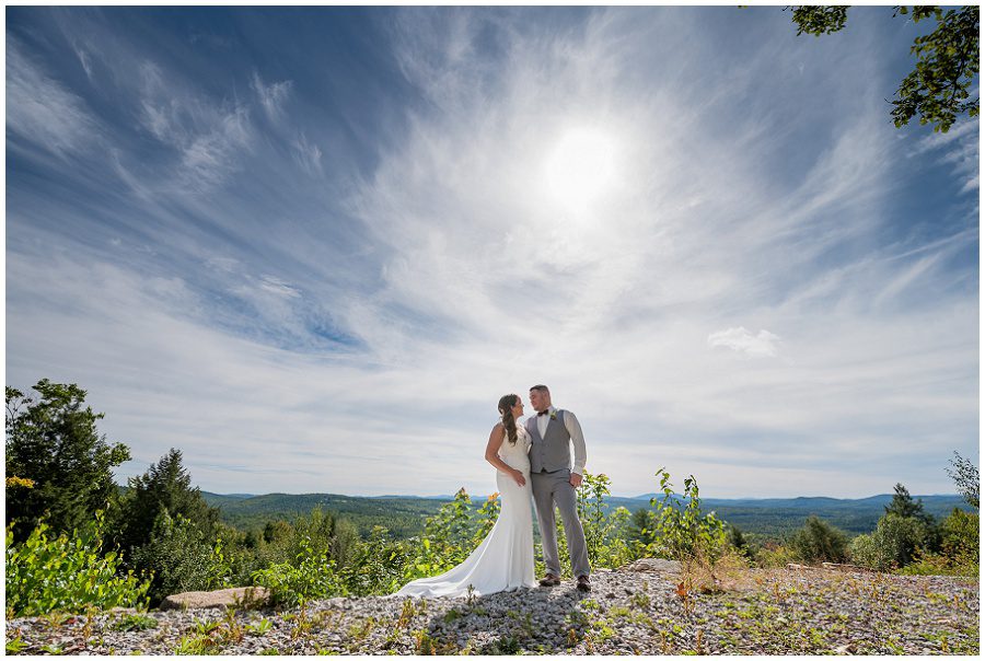 Bride and groom portrait during wedding at Granite Ridge Estate & Barn Wedding