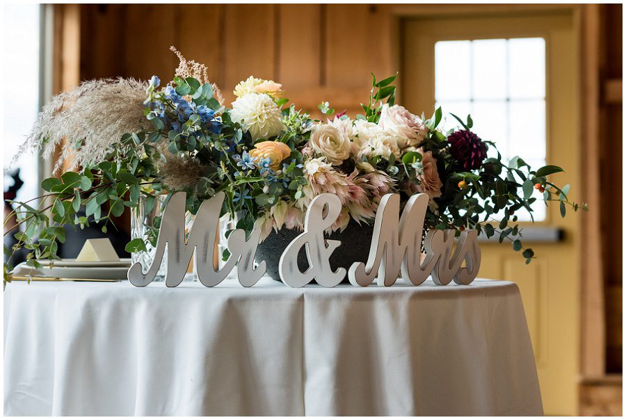 Head Table at the Granite Ridge Estate and Barn