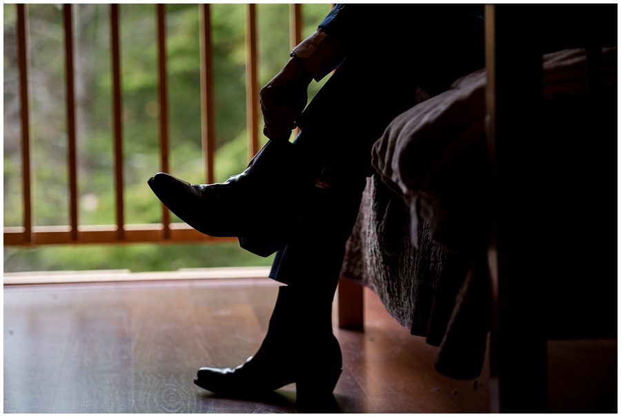 Groom's cowboy boots