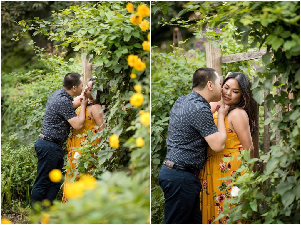 Boston Fens Engagement session with spring blossoms