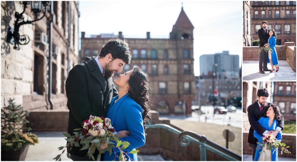 Some more wedding portraits on the front steps of Cambridge City Hall post ceremony