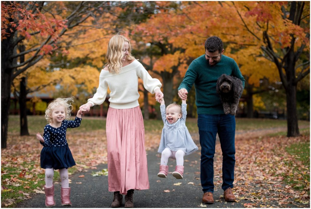 Boston family photographer Fall foliage Larz Anderson