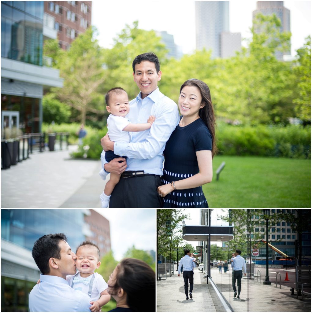 Family photos outside Mastro's Ocean Club in Boston