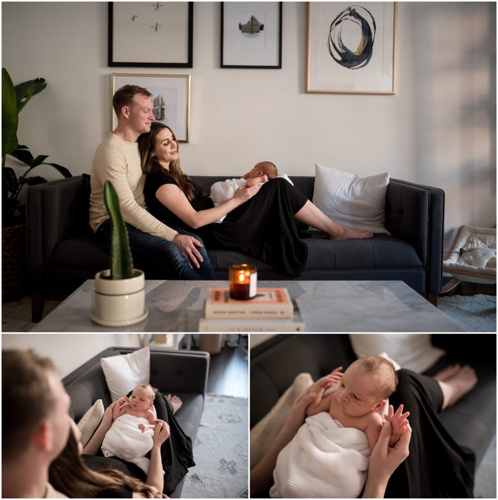 Newborn lifestyle session at home