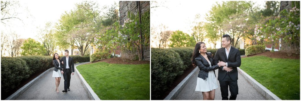 Boston Engagement session in Tufts during springtime