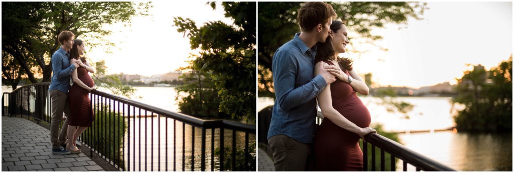 Boston Charles River Maternity Session near Esplanade