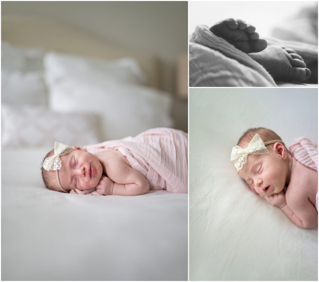 newborn toes and baby smiles | newborn photos at home