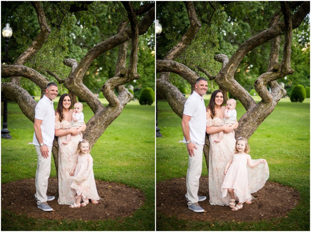 Tree with family at Boston Public Garden