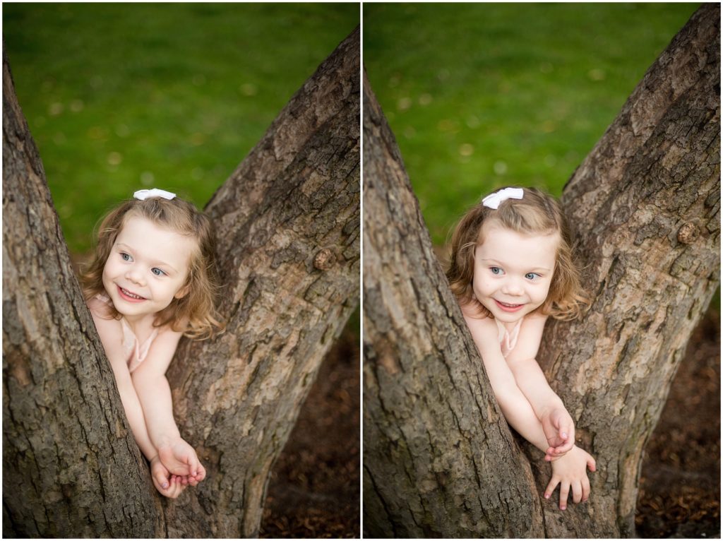 Toddler girl at Boston Public Garden