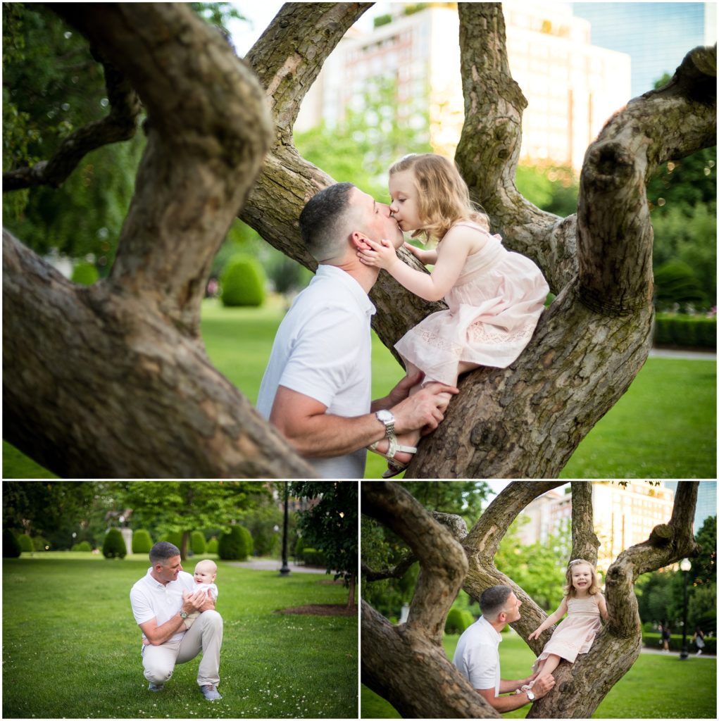 Daddy and daughter at Boston Public Garden