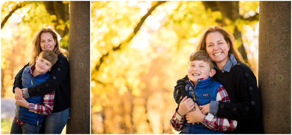 Mother and son in larz Anderson Park