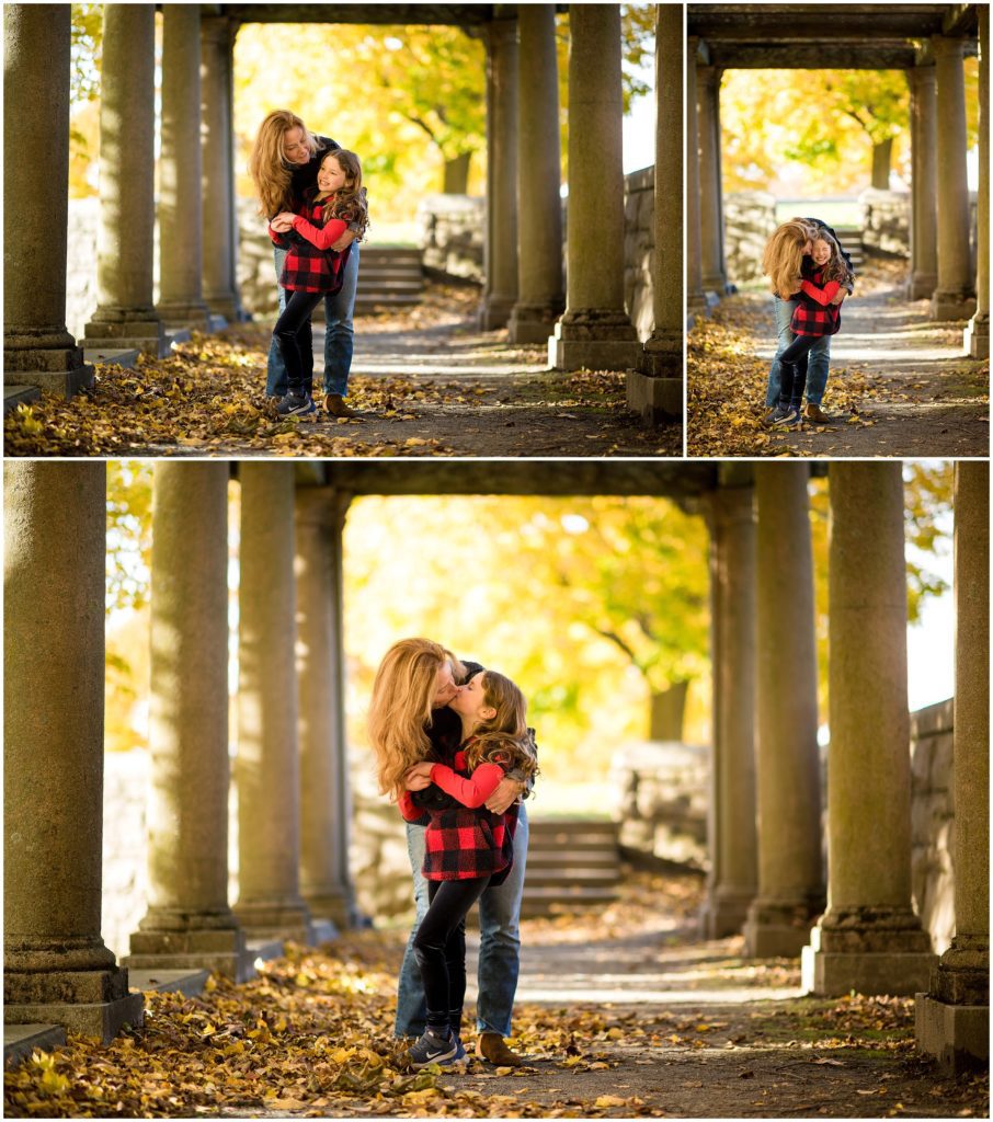 Mother and daughter family photos at Larz