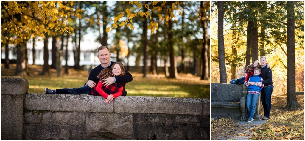 Dad and his children at Larz Anderson