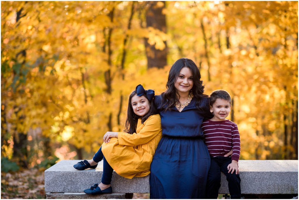 Mom with children at Larz Anderson