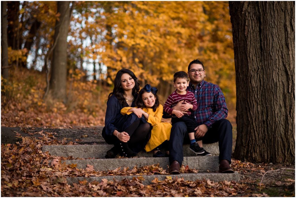 Classic Family Photo in Brookline. Best coordinated outfits featuring jewel tones.