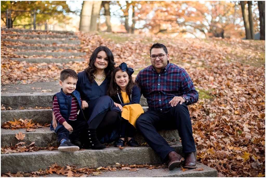 Family photo at Larz Anderson park