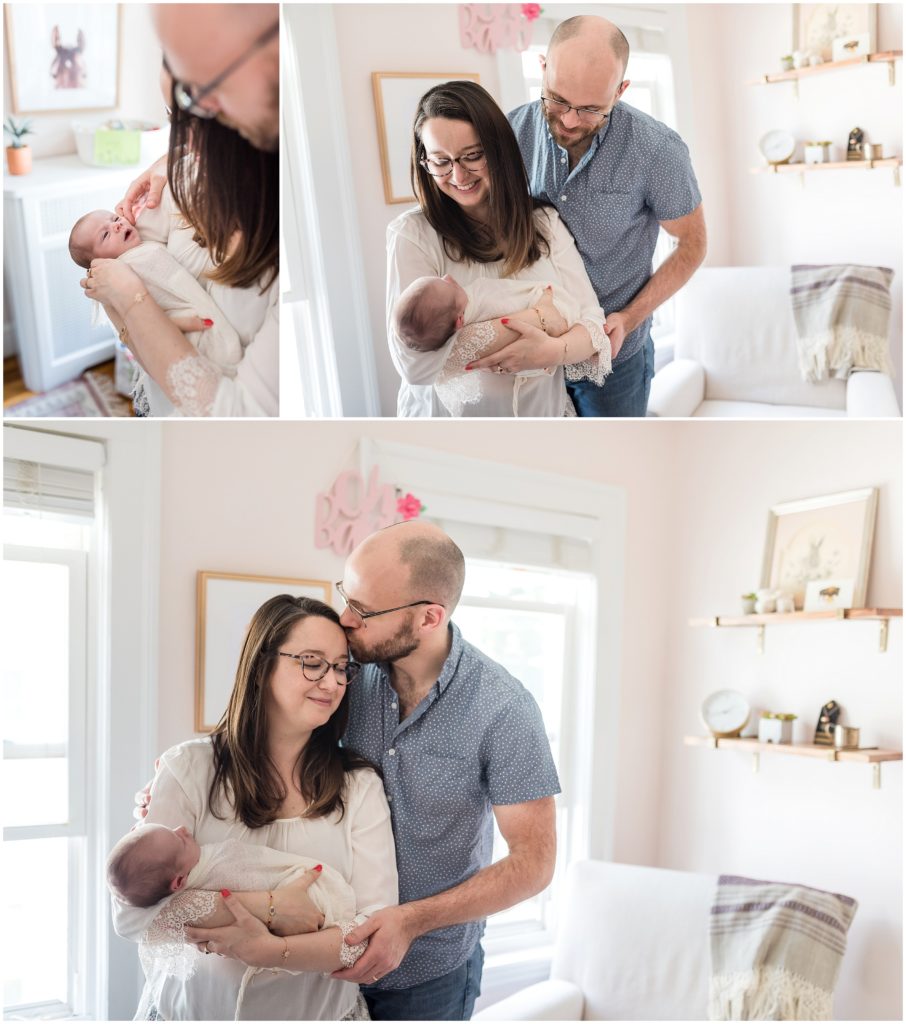 Newborn baby in parents' arms