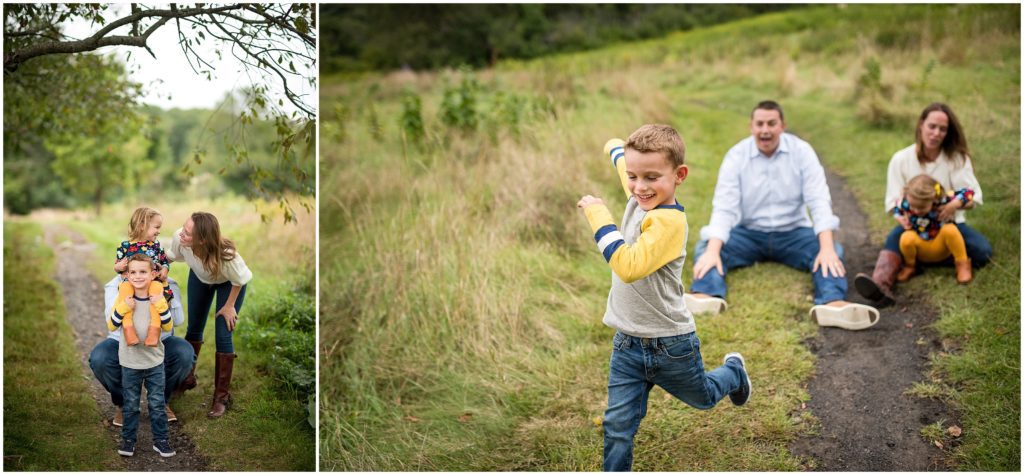 Family play photography session in Belmont