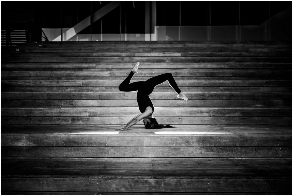 Dancing dancer on the ICA Boston waterfront