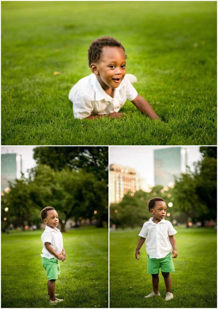 child at boston public gardens