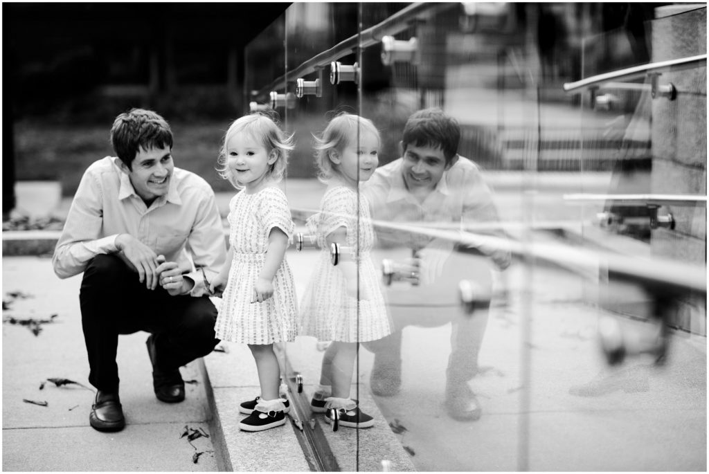 dad and daughter in harvard yard