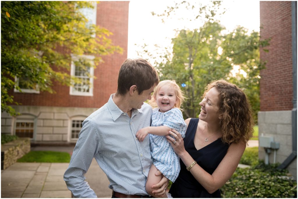 parents and child in Harvard