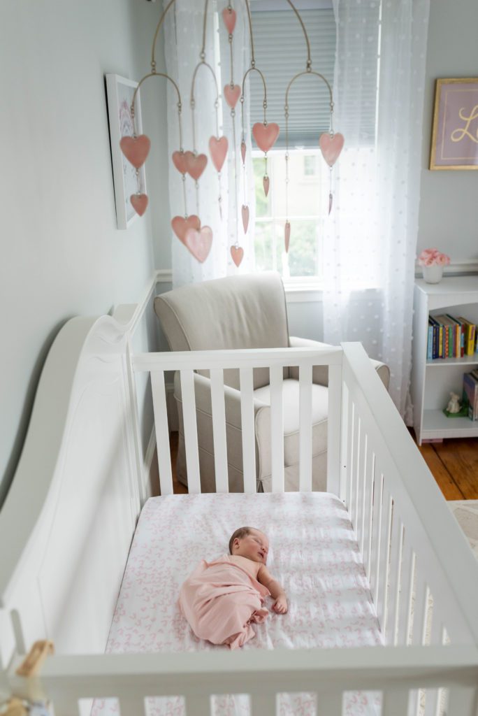 Newborn in crib | newborn photos at home