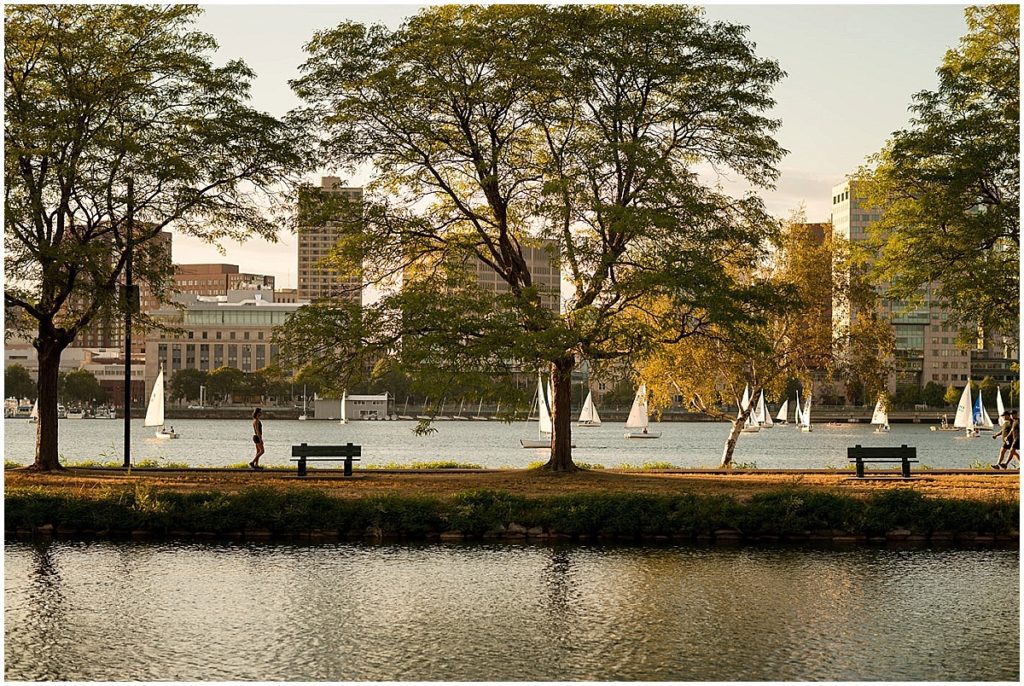 Charles River where the surprise proposal took place