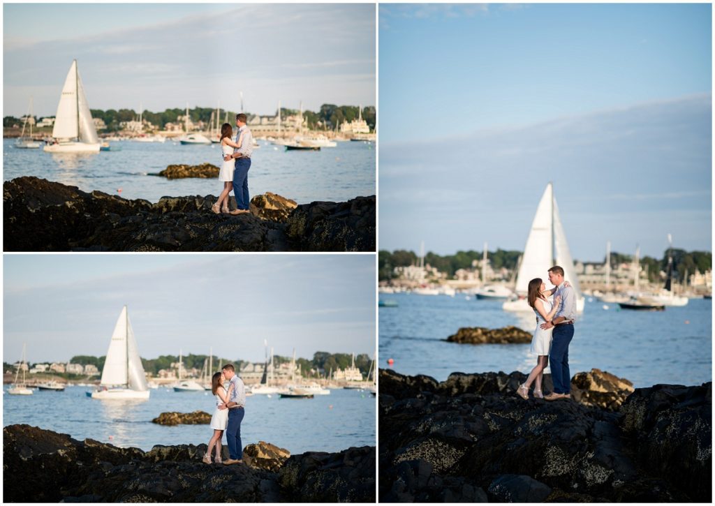 Boats coming into the harbor in Marblehead, MA