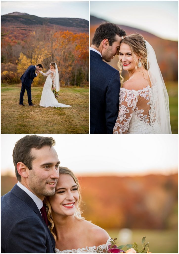 Couple portrait outdoor in the fall in NH