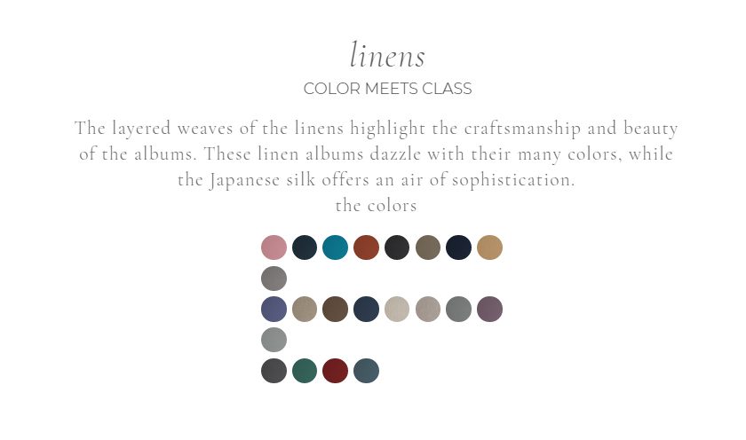 Linen Colour Options