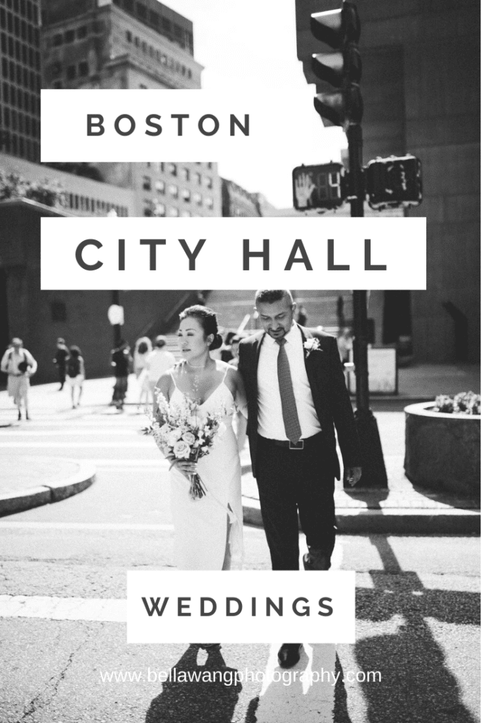 Boston City Hall Wedding, Elopement and intimate wedding 
Bride and Groom modern portrait