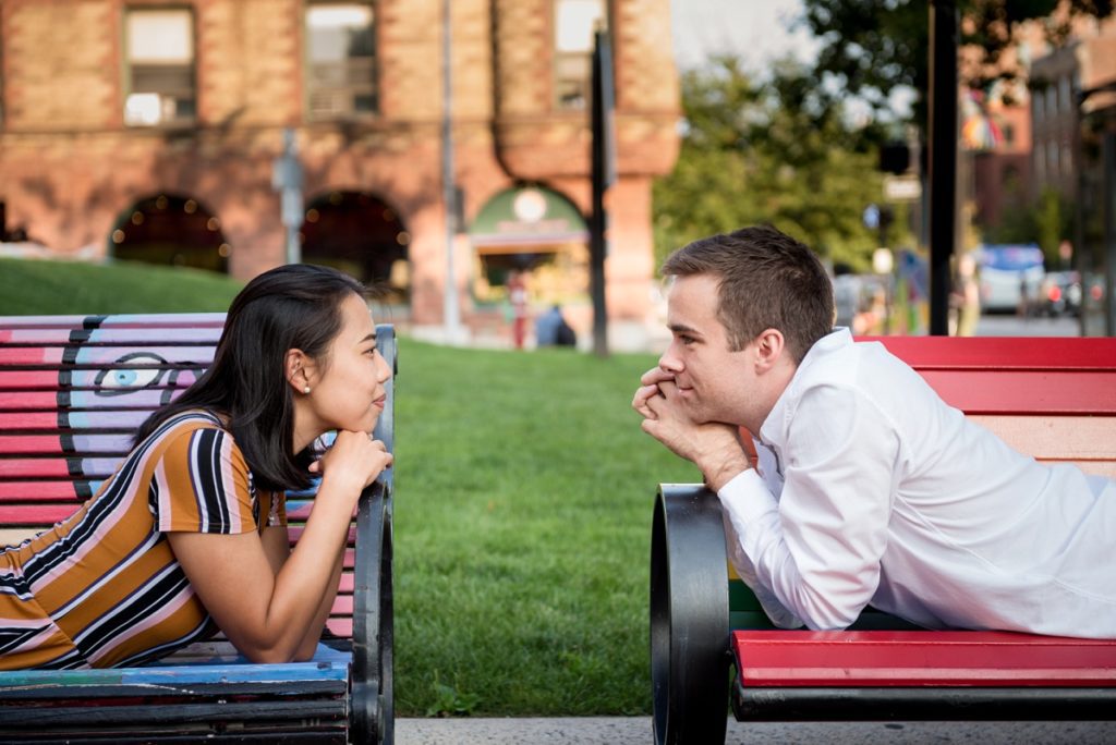 funny engagement photo idea