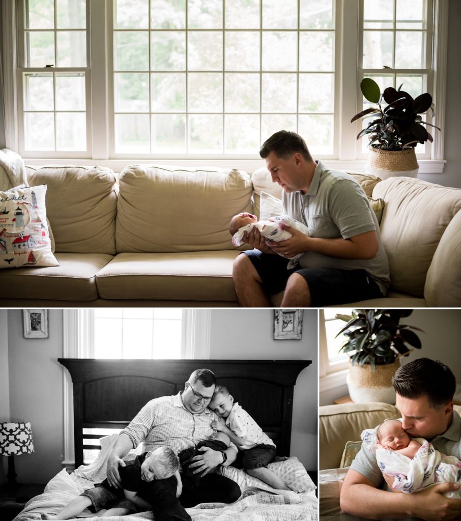 Father and child Newborn photography Boston