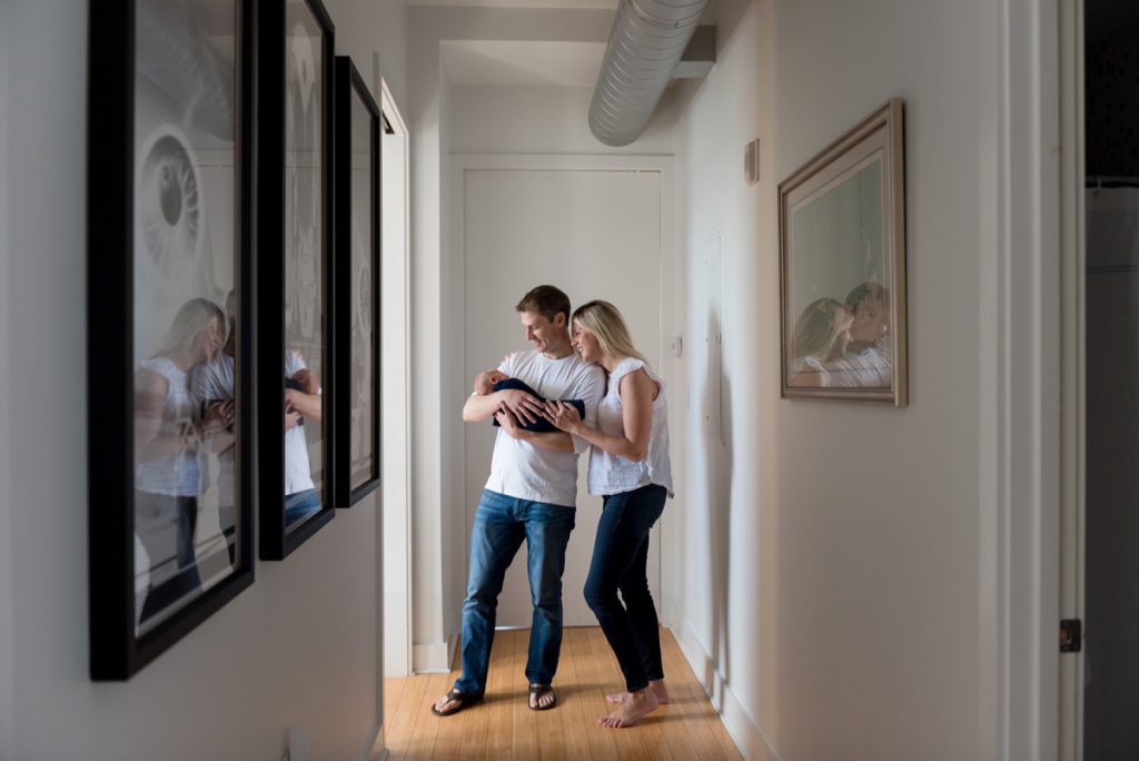 Newborn at home session