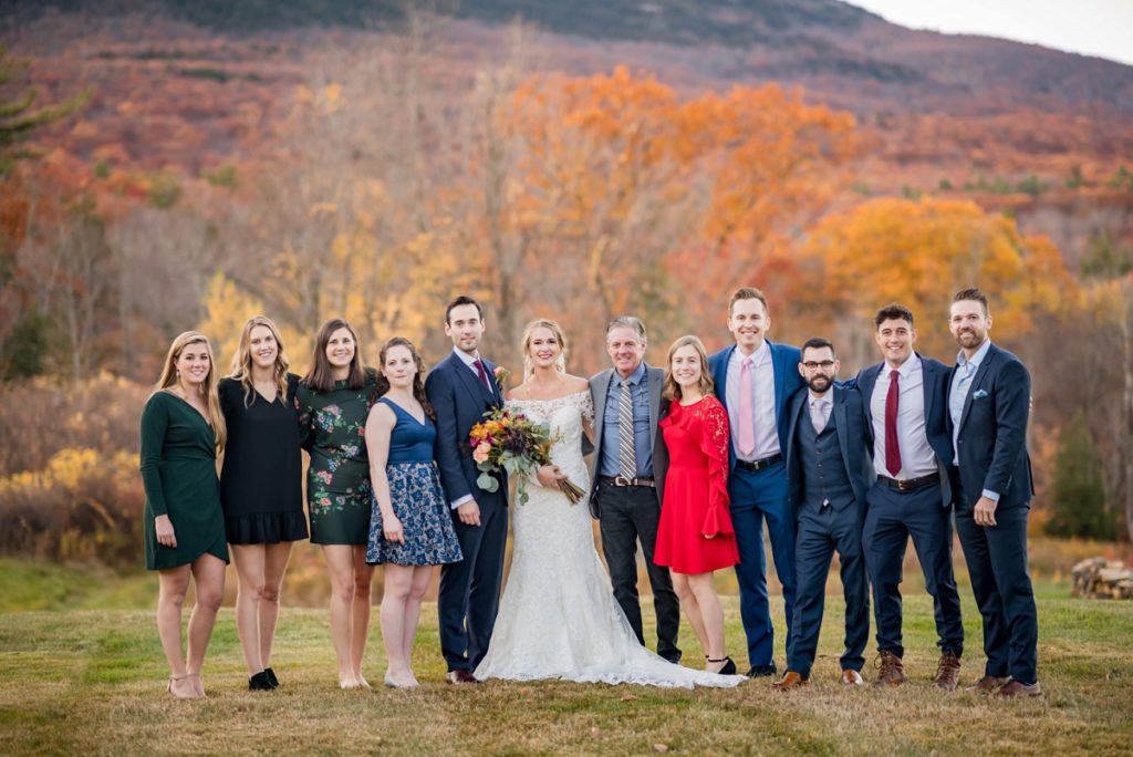 Group formal photos during wedding